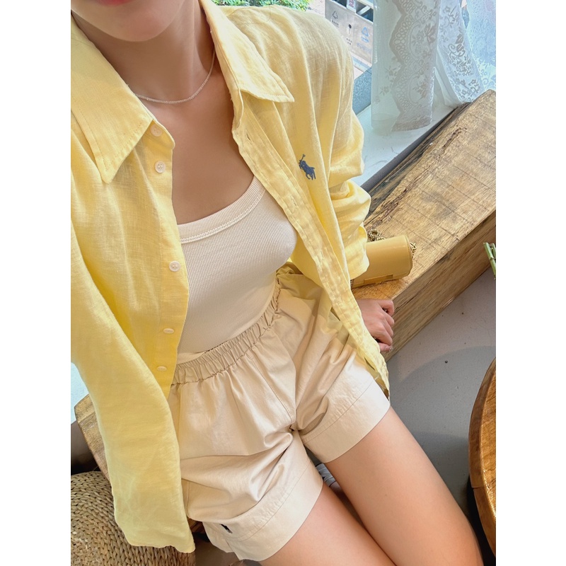 【新品】轻奢【小马刺绣】早秋新款舒适衬衫长袖纯色休闲通勤防晒衬衫
