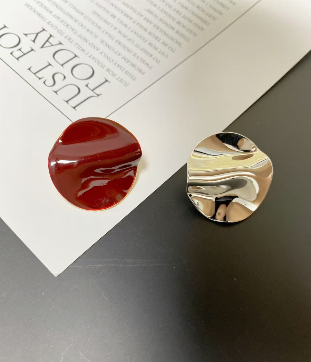 铜合金耳饰 a613欧美复古港风大圆片时尚轻奢百搭个性耳饰