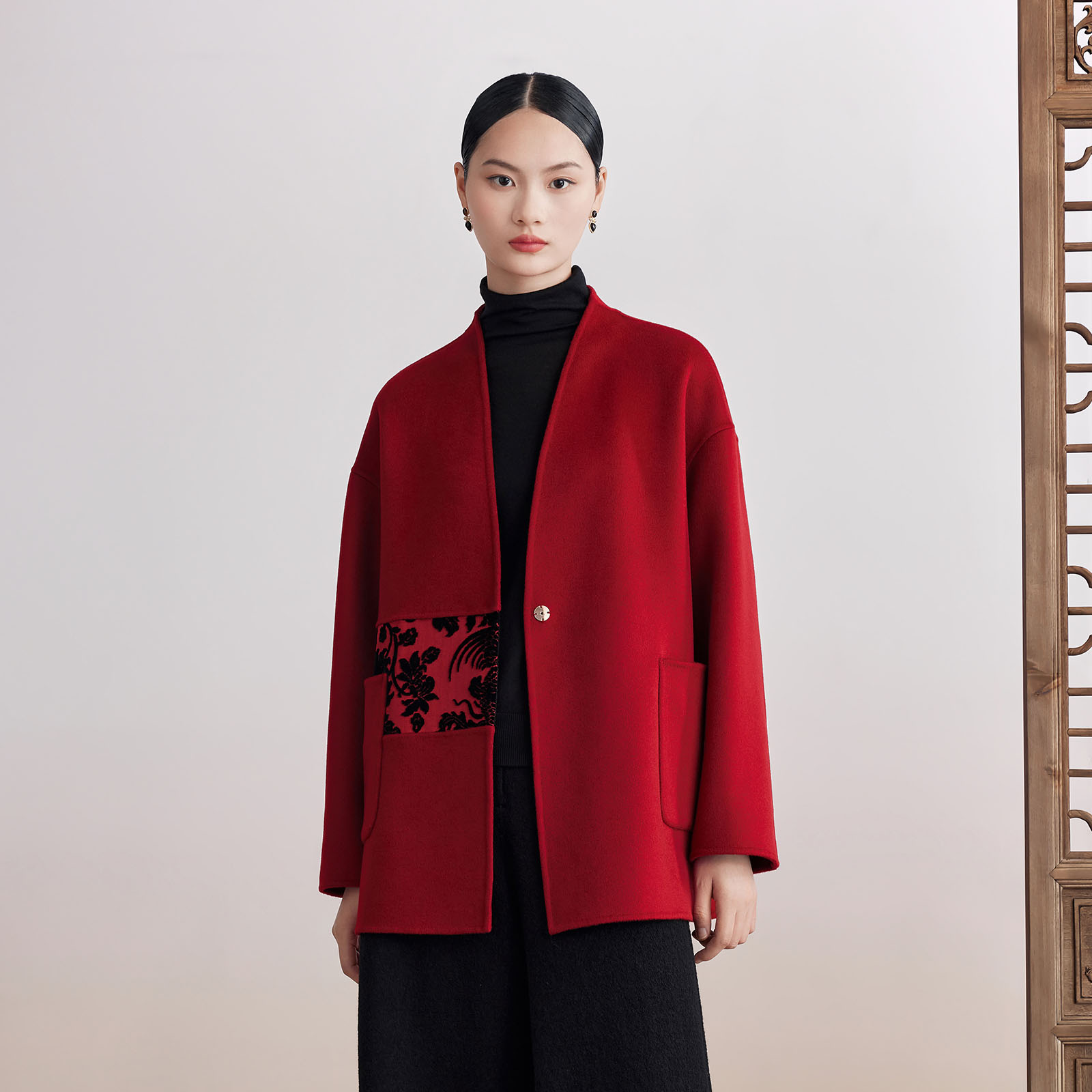 韦小宝短款羊绒大衣-2341111286