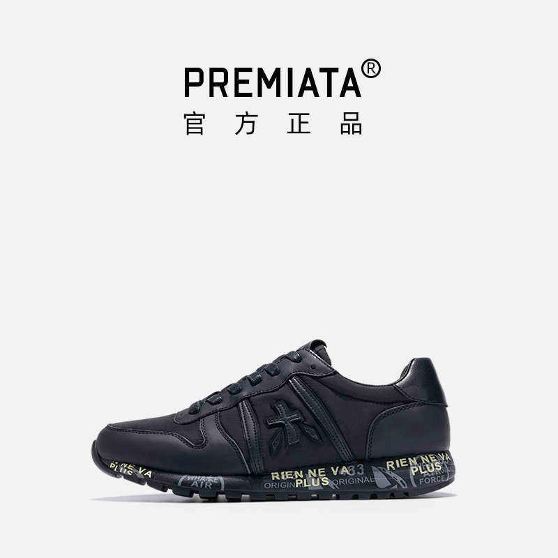 PREMIATA【官方正品】男士新款黑色真皮轻奢复古百搭爆款休闲运动鞋