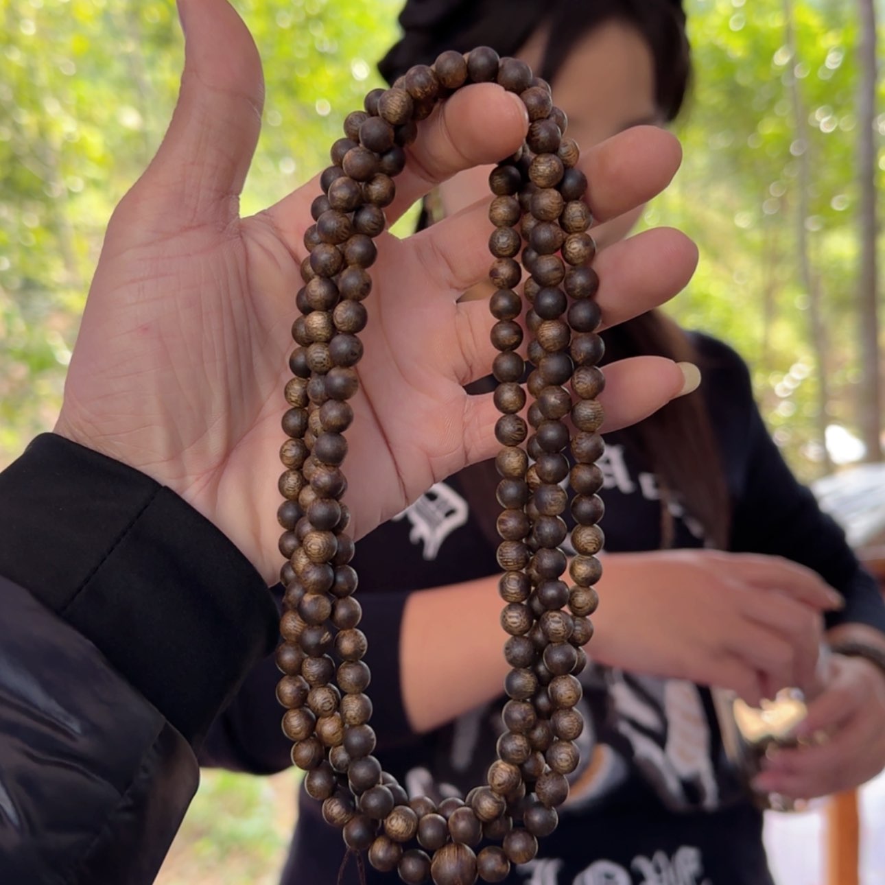 【闪购商品】沉香手串透顶绿老料正圆珠07/20克➕多样性发一