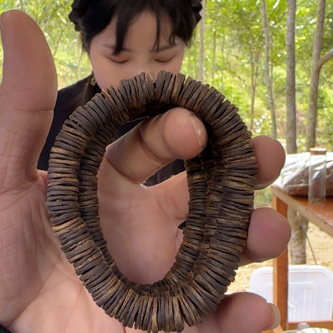 【闪购商品】沉香手串药片珠沉水单圈1.0/12克➕多样性发一