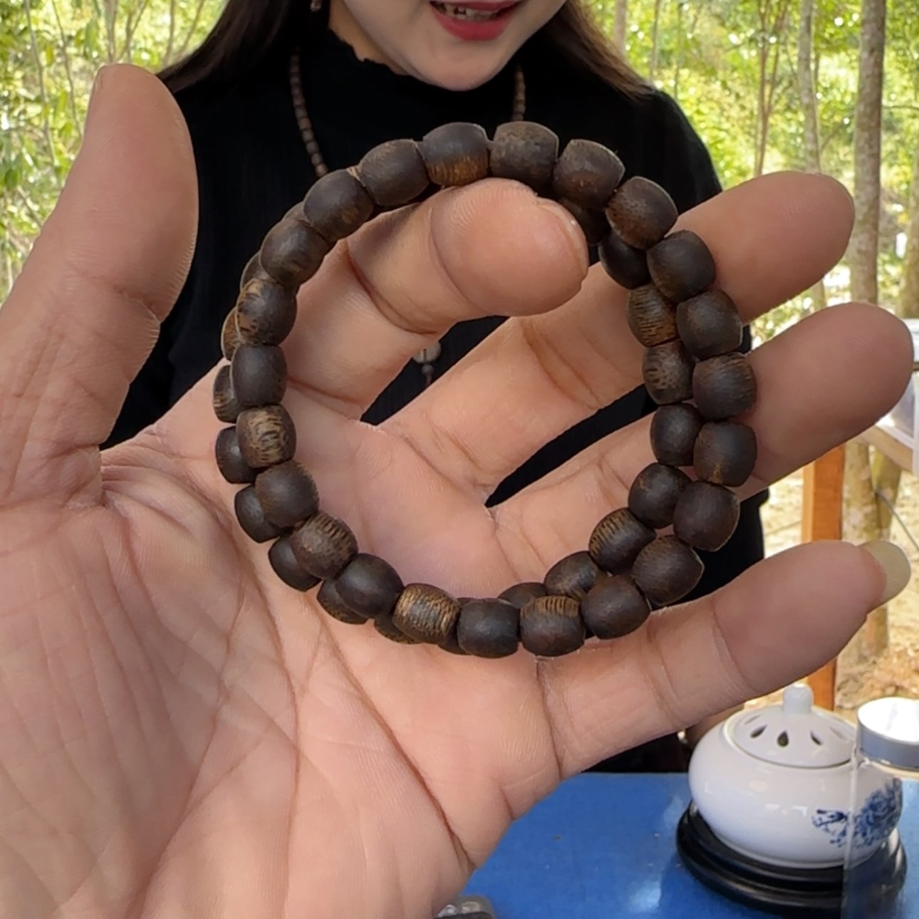 【闪购商品】沉香手串张勺子母树鼓珠单圈卡7/6克➕多样性发一