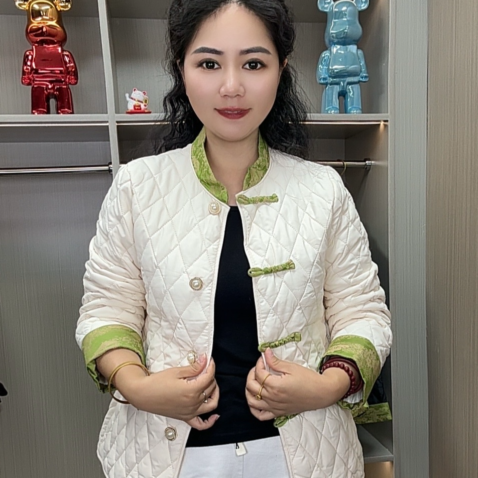 小琳推荐爆款国风轻薄棉服外套