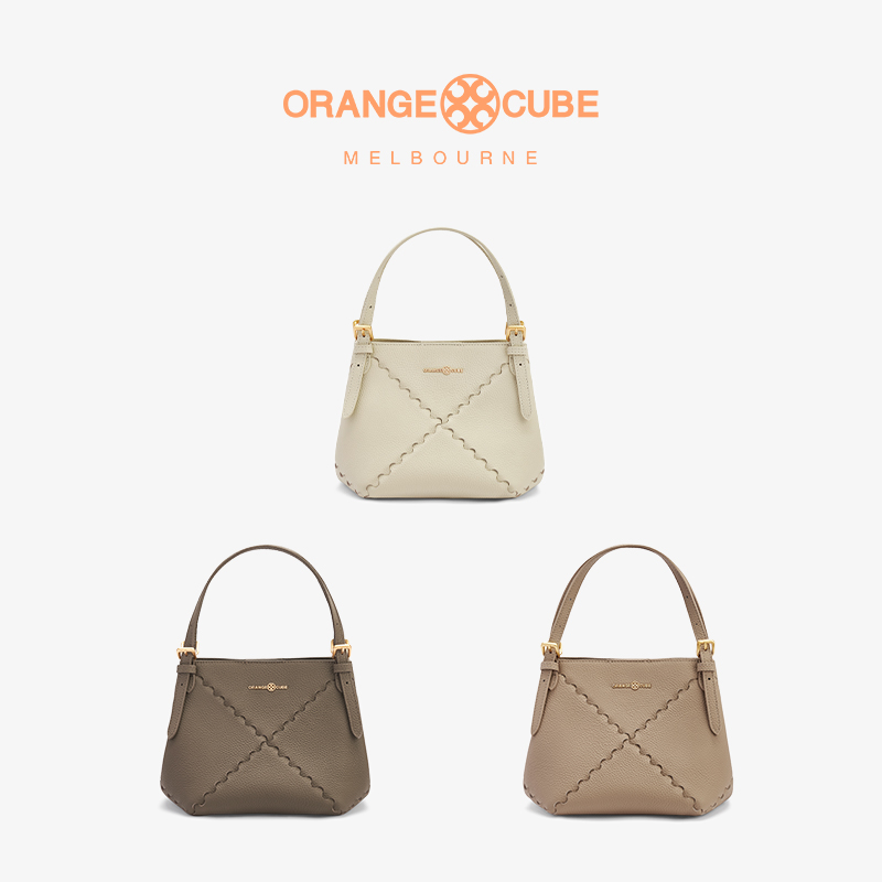 OrangeCube小秋叶包小号托特手提斜挎包水桶包轻奢牛皮