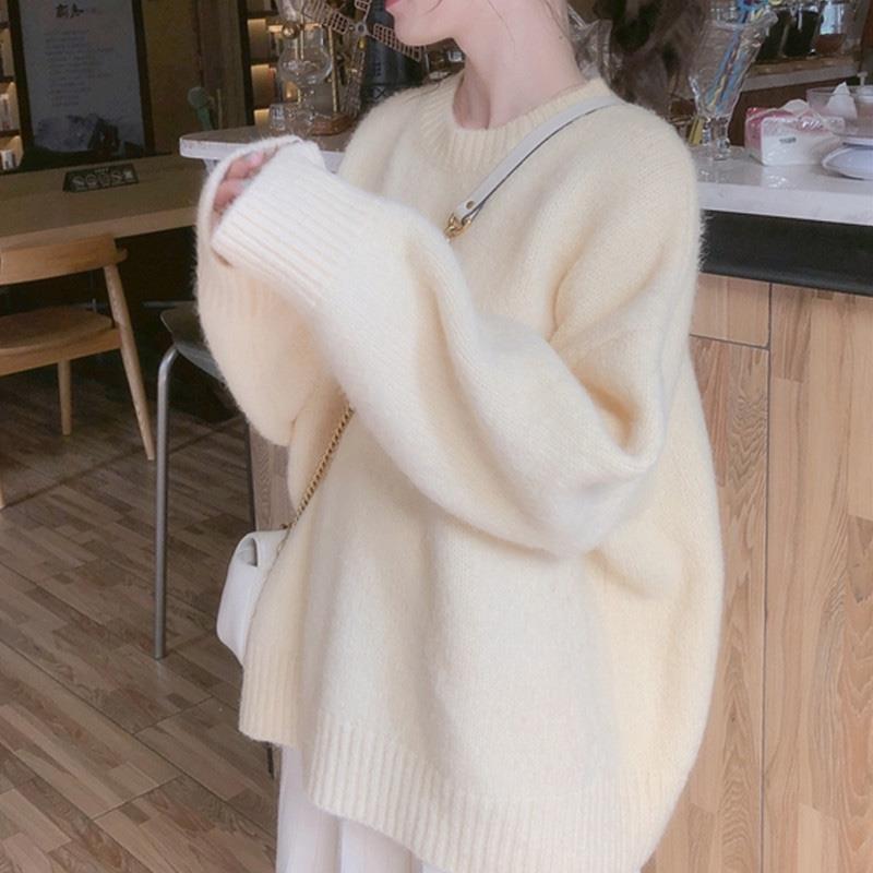 今年流行爆款毛衣女秋冬奶乖软糯温柔慵懒风内搭宽松针织衫