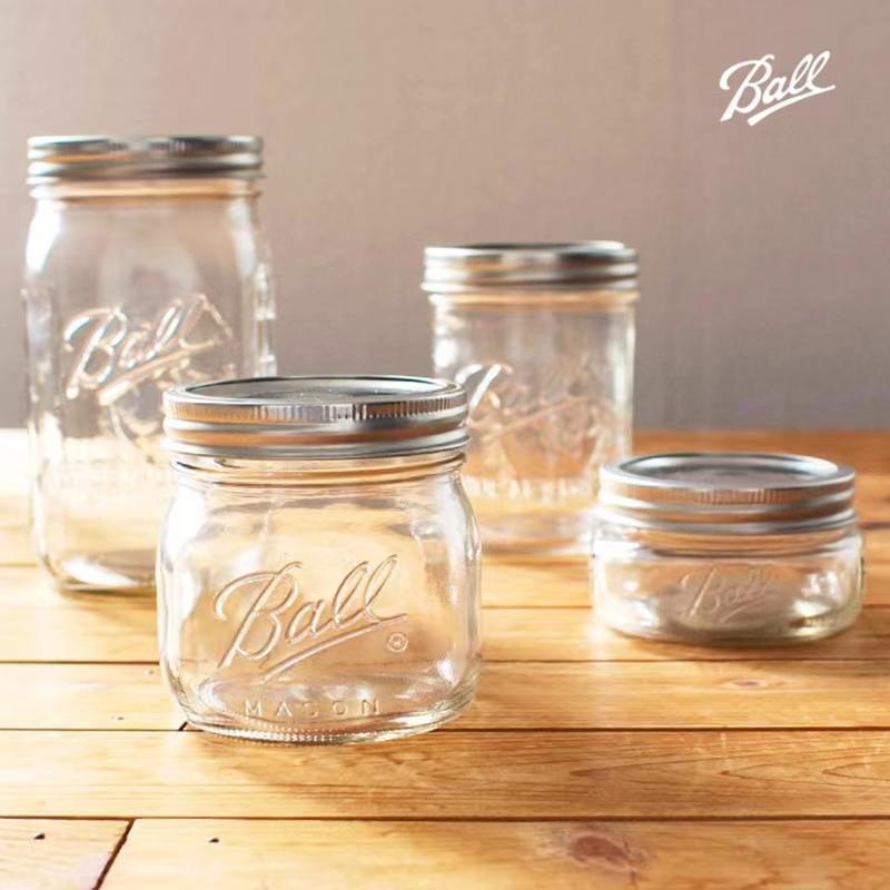 保湿罐梅森瓶美国MasonJar玻璃密封罐斗粮食陶土片保湿罐密封储物