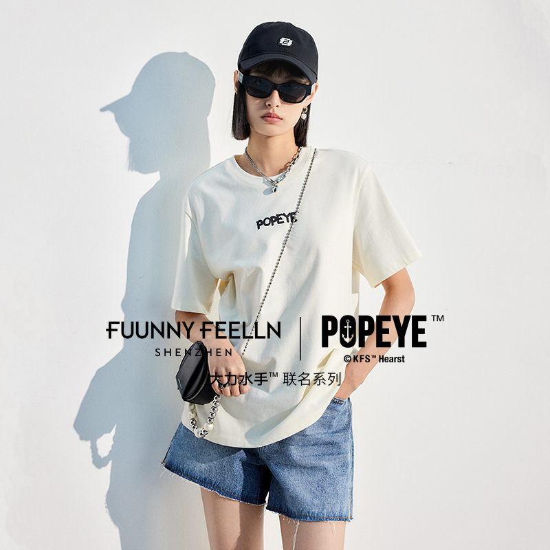 【FF仿佛|大力水手™联名系列】2024年春夏新款休闲短袖T恤女FM01028