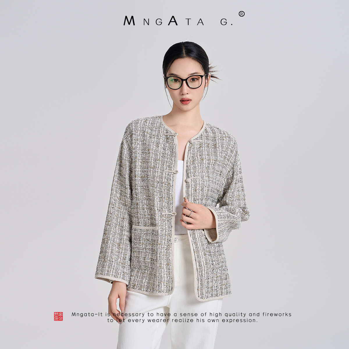 MNGATA G.宫小妍【暮云小香风】秋冬新中式穿搭国风古韵外套X280214