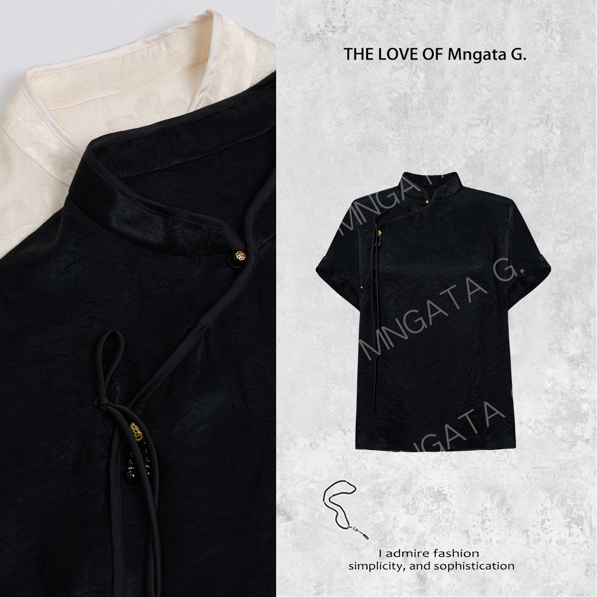 MNGATA G.宫小妍 【天香沐染】夏日新中式穿搭国风醋酸上衣4Z042350