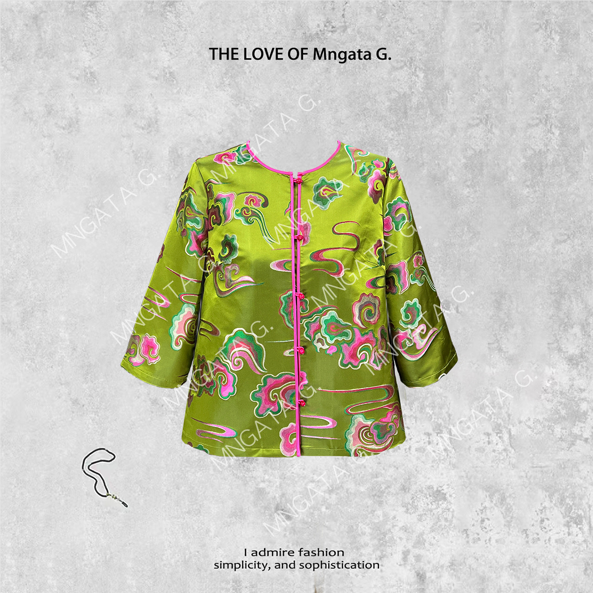 MNGATA G.宫小妍【彩云之南】秋冬新中式中国风真丝外套24021801