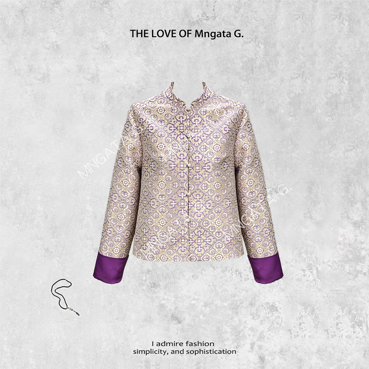 MNGATA G.【宝相花】夏日新中式中国风桑蚕丝外套24012914