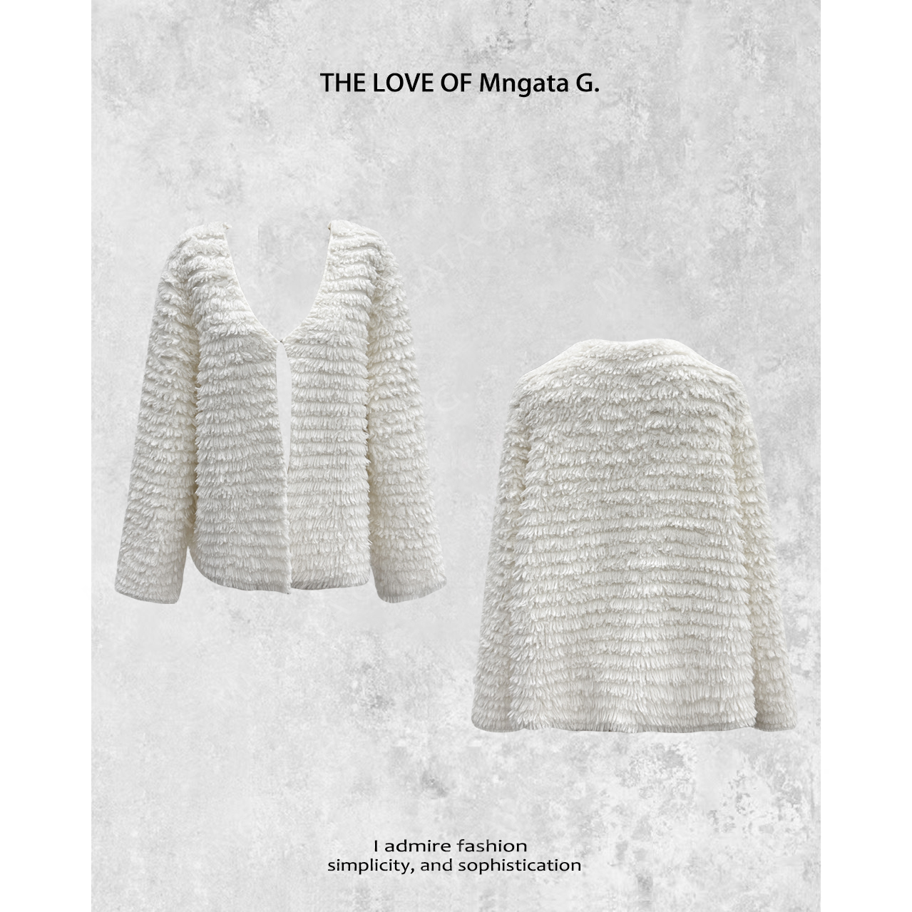 MNGATA G.宫小妍【圈圈羊毛】秋冬新中式国风V领绵羊毛外套24880101