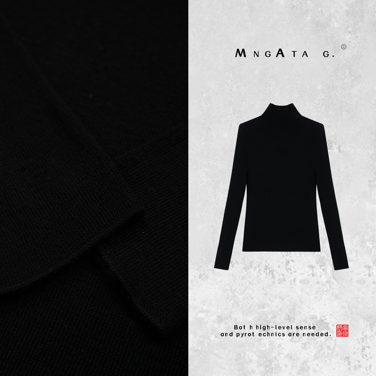 MNGATA G.宫小妍【秀场羊毛衫】秋冬新中式中国风绵羊毛上衣X280392