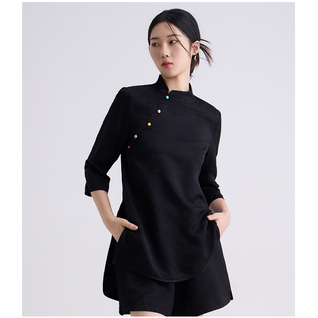 MNGATA G.宫小妍 【奥黛上衣】早秋新中式穿搭国风连衣裙4X032779