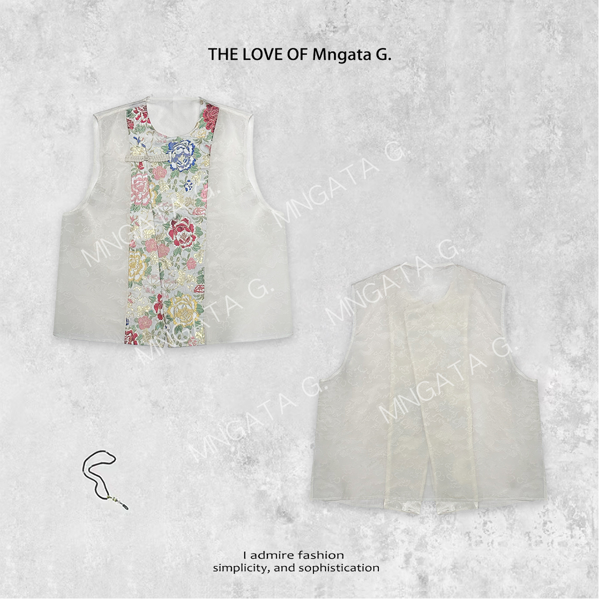 宫小妍MNGATA G.【牡丹赋】夏日新中式中国风真丝坎肩马甲4030418