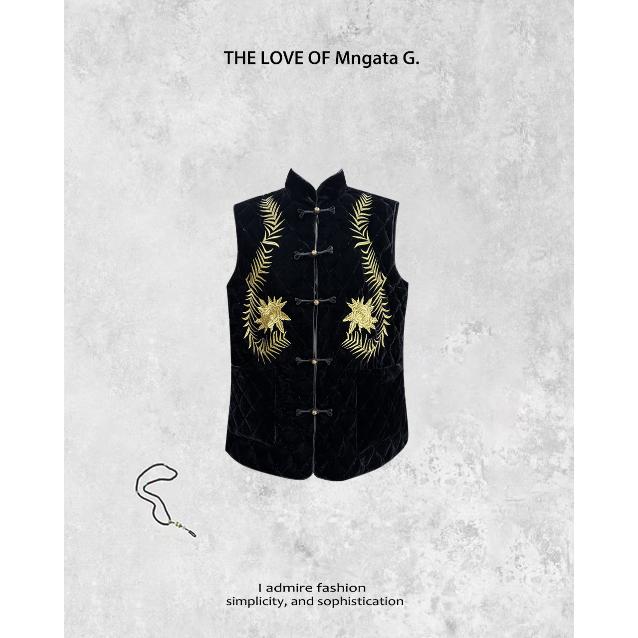 MNGATA G.宫小妍 【九尾狐】秋冬新中式国风刺绣马甲坎肩3091719