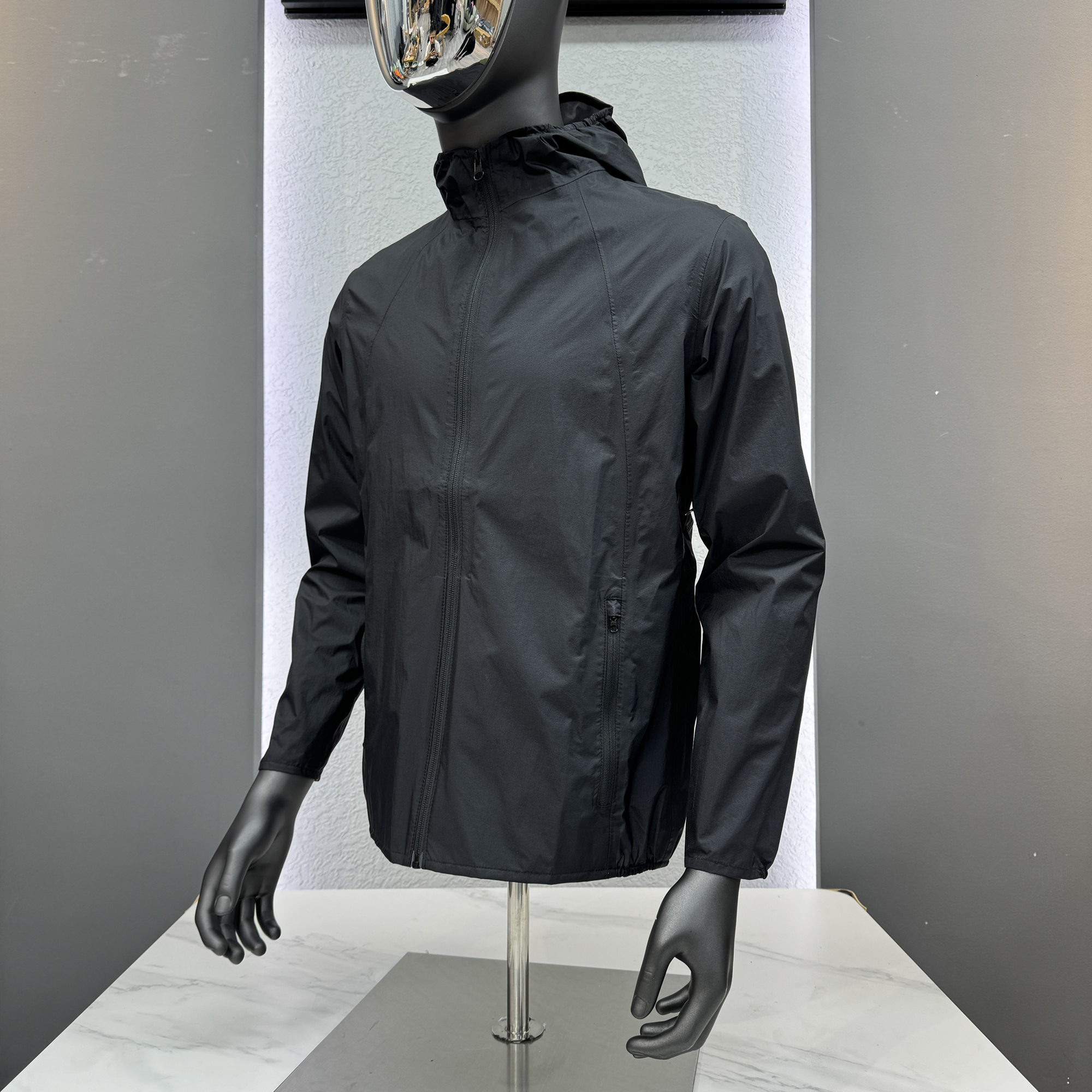 清仓全天候男士春夏商务休闲连帽外套夹克户外防风防泼水超薄硬壳