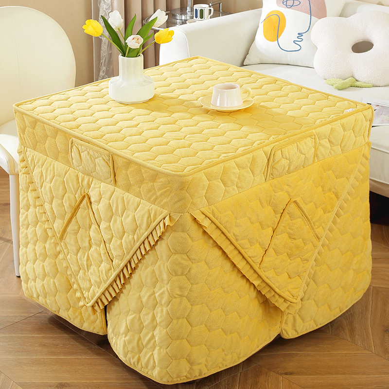 新款烤火桌罩套加绒烤火罩电烤炉罩套电火炉桌布正方形烤火被加厚