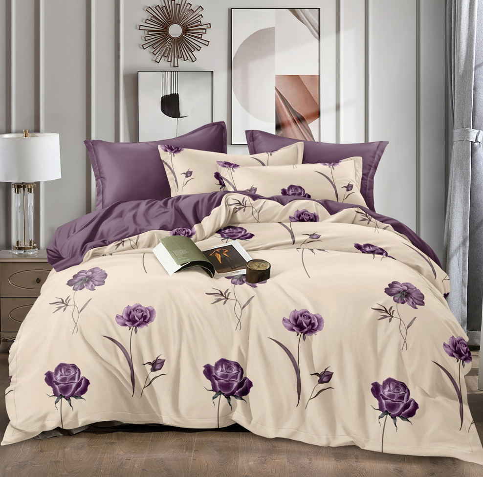 轻奢裸睡亲肤柔软被套-紫苏JS