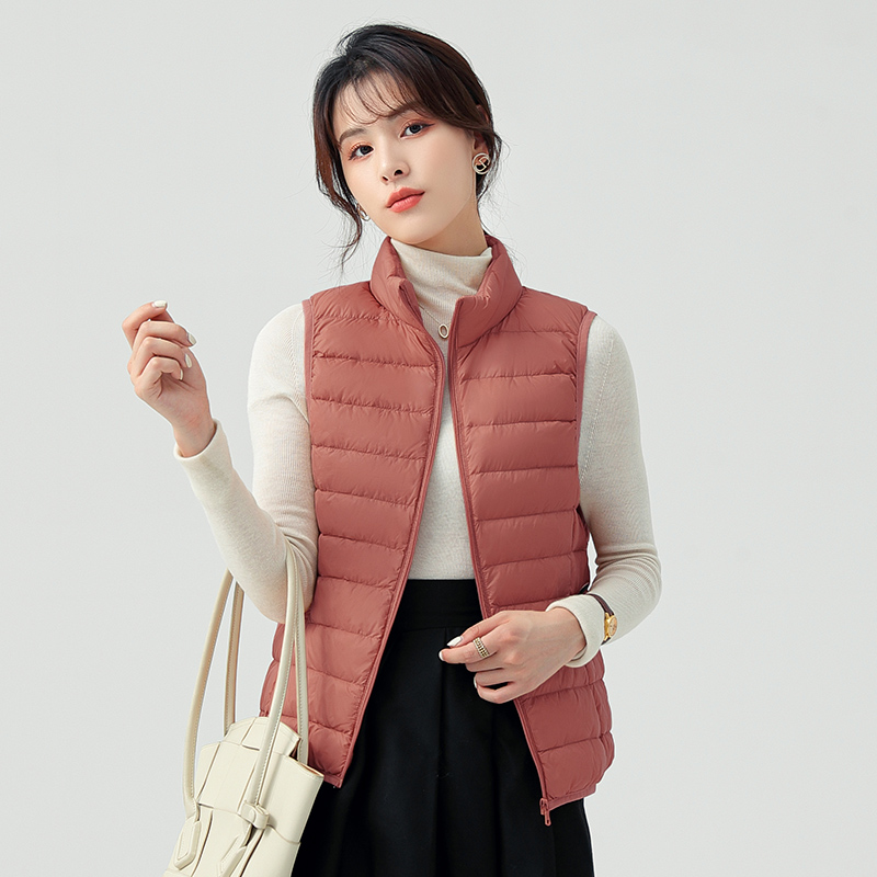 波司登跨境时尚羽绒服立领背心2023年冬季新款羽绒马甲女休闲羽绒