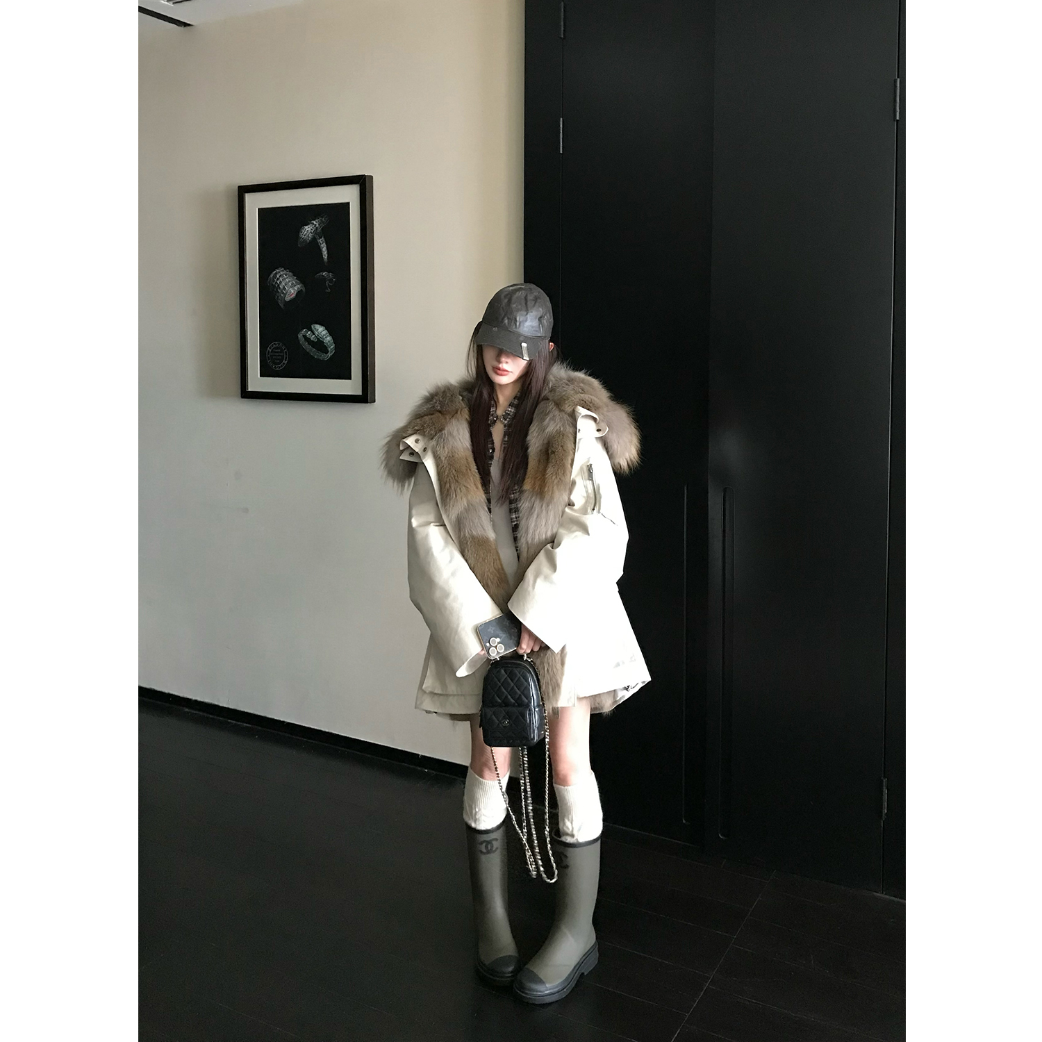 【一衣三穿】“冰川派克”进口双色貉子毛领可脱卸内胆派克服皮草外套