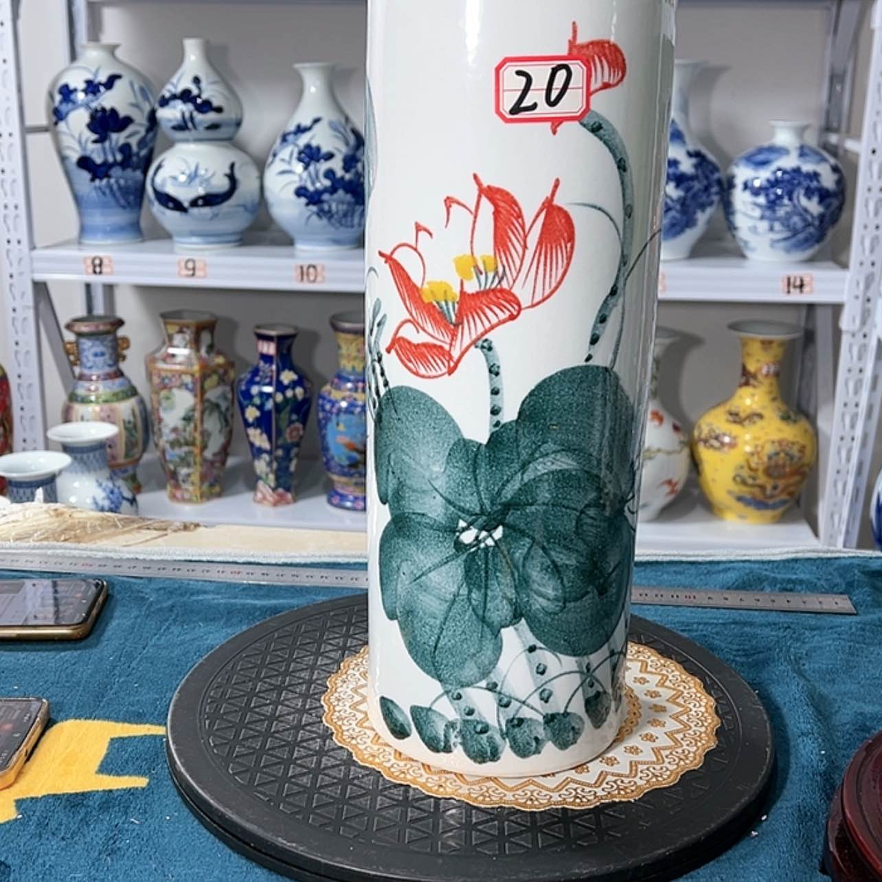 【闪购商品】瓷摆件手绘直筒高36