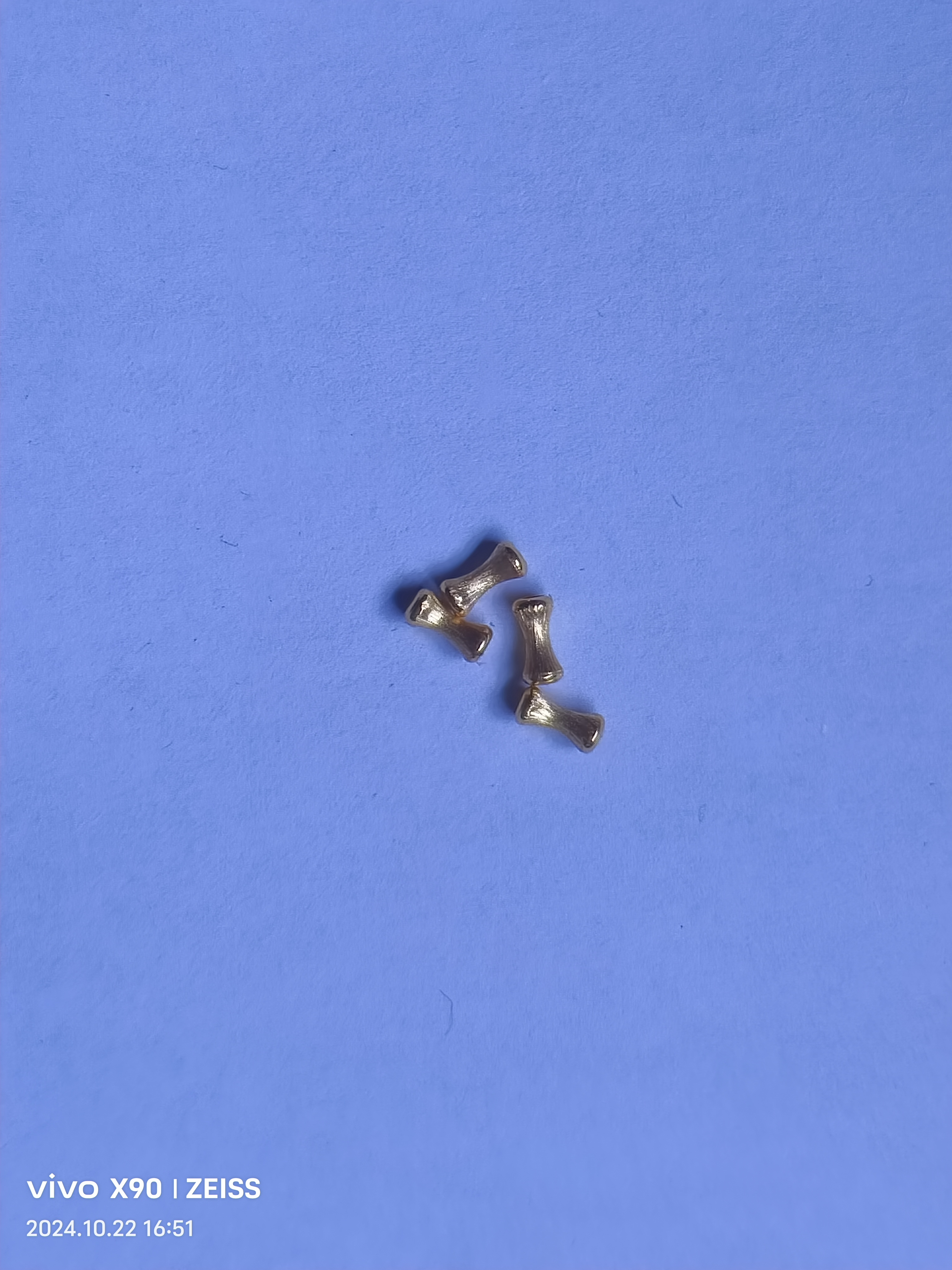 18K金小骨头配件DIY手串戒指百搭款式很漂亮（拍下发4个）