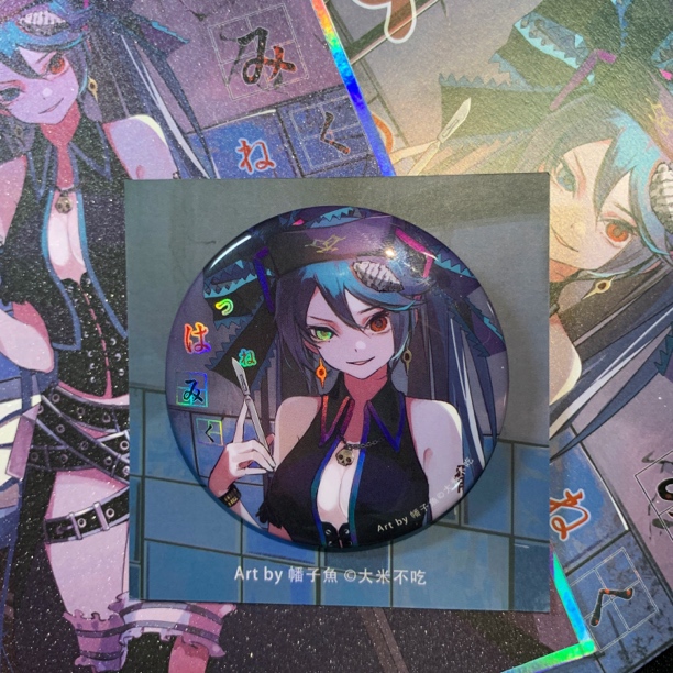 〔骸音钙〕骸音钙 初音未来同人周边 画师授权 吧唧58mm 包邮