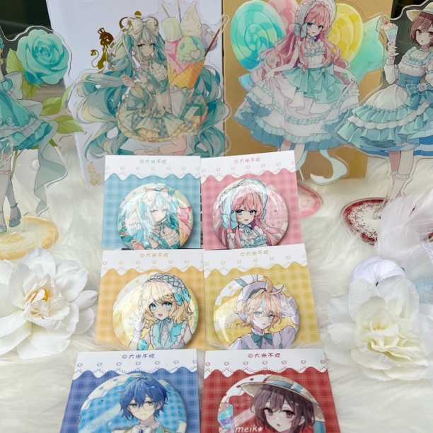 〔夏日甜品站〕初音未来 镜音铃 kaito luka 同人周边画师授权 