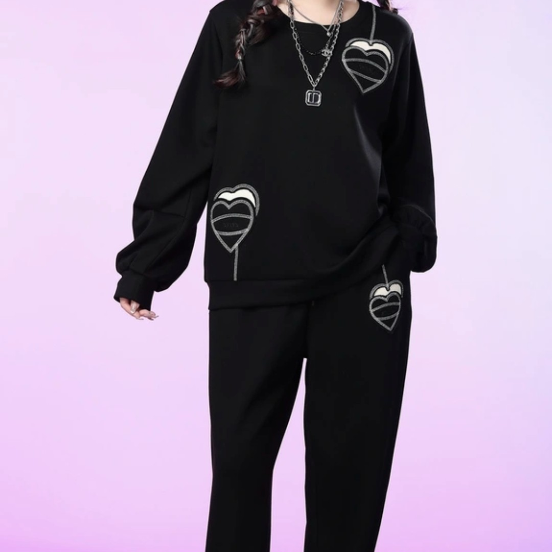 1173套装石头鱼休闲宽松大码