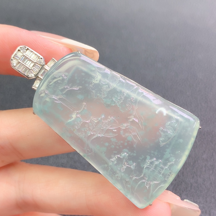 【闪购商品】翡翠挂件银S925镶嵌