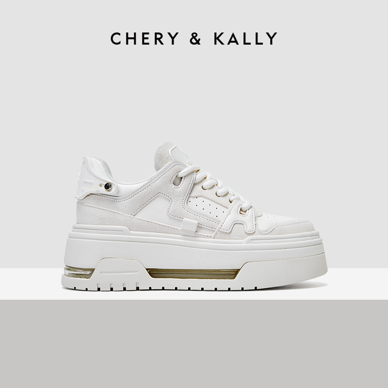 CHERY KALLY女士运动鞋时尚小白鞋增高厚底板鞋女百搭963XB3566