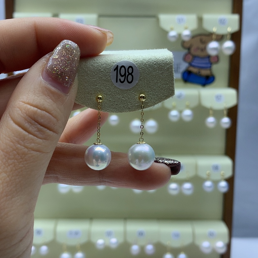 【闪购商品】淡水珍珠耳饰18K金镶嵌