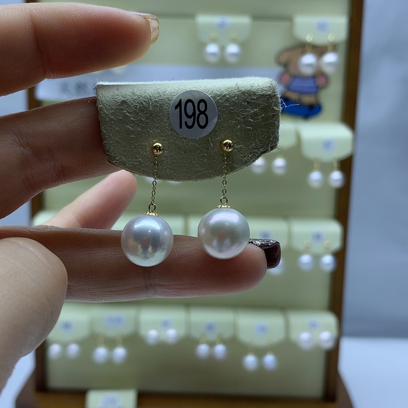 【闪购商品】淡水珍珠耳饰18K金镶嵌
