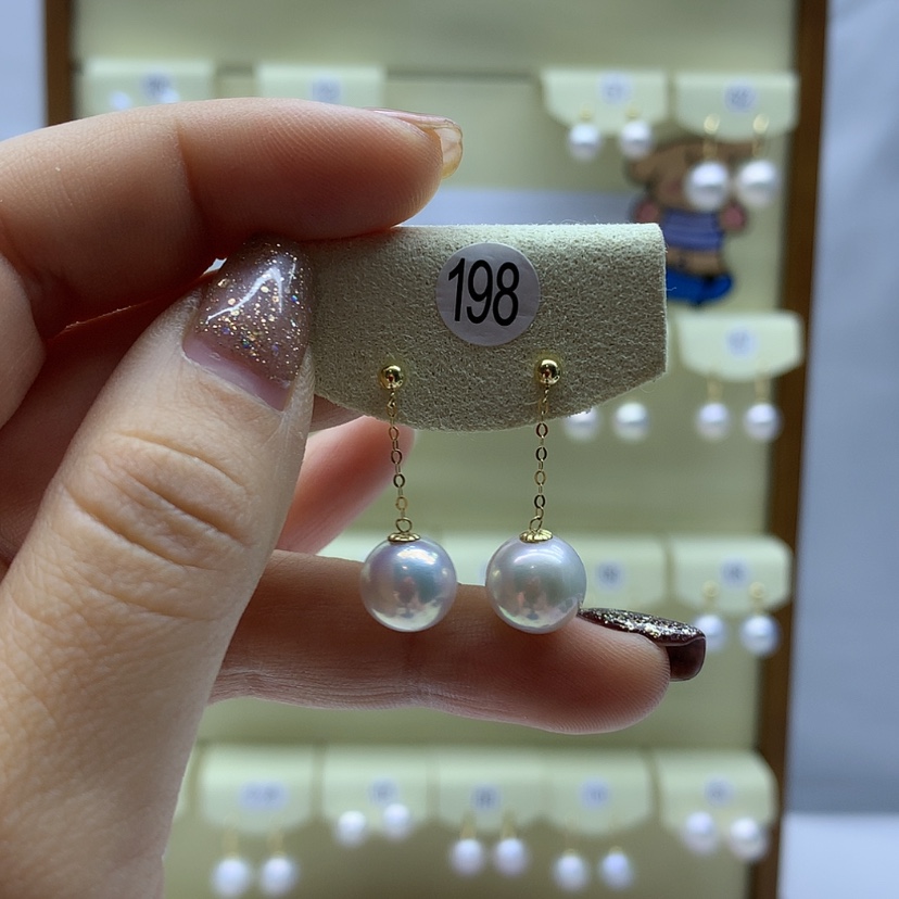 【闪购商品】淡水珍珠耳饰18K金镶嵌