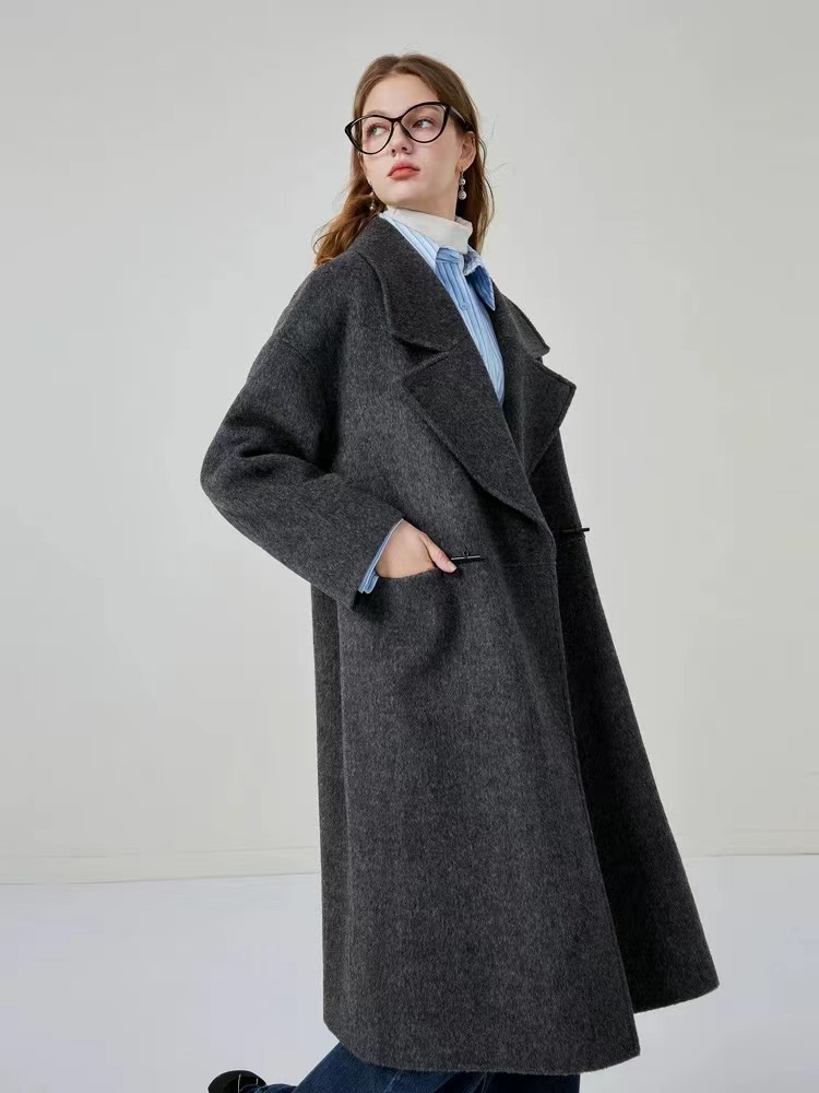 （多款1-18）2024秋冬百搭韩版气质网红双面呢大衣加厚时尚大衣