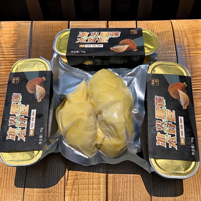 甄选泰国金枕冻榴莲400g1袋+冰火烤榴莲3盒279g冷冻发货锁鲜保存