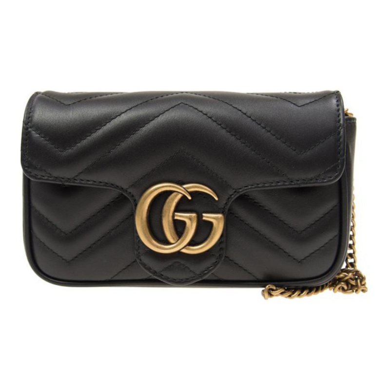99新 GUCCI/GUCCI 安洁利田哥古驰mini马蒙链条包/bk0119881
