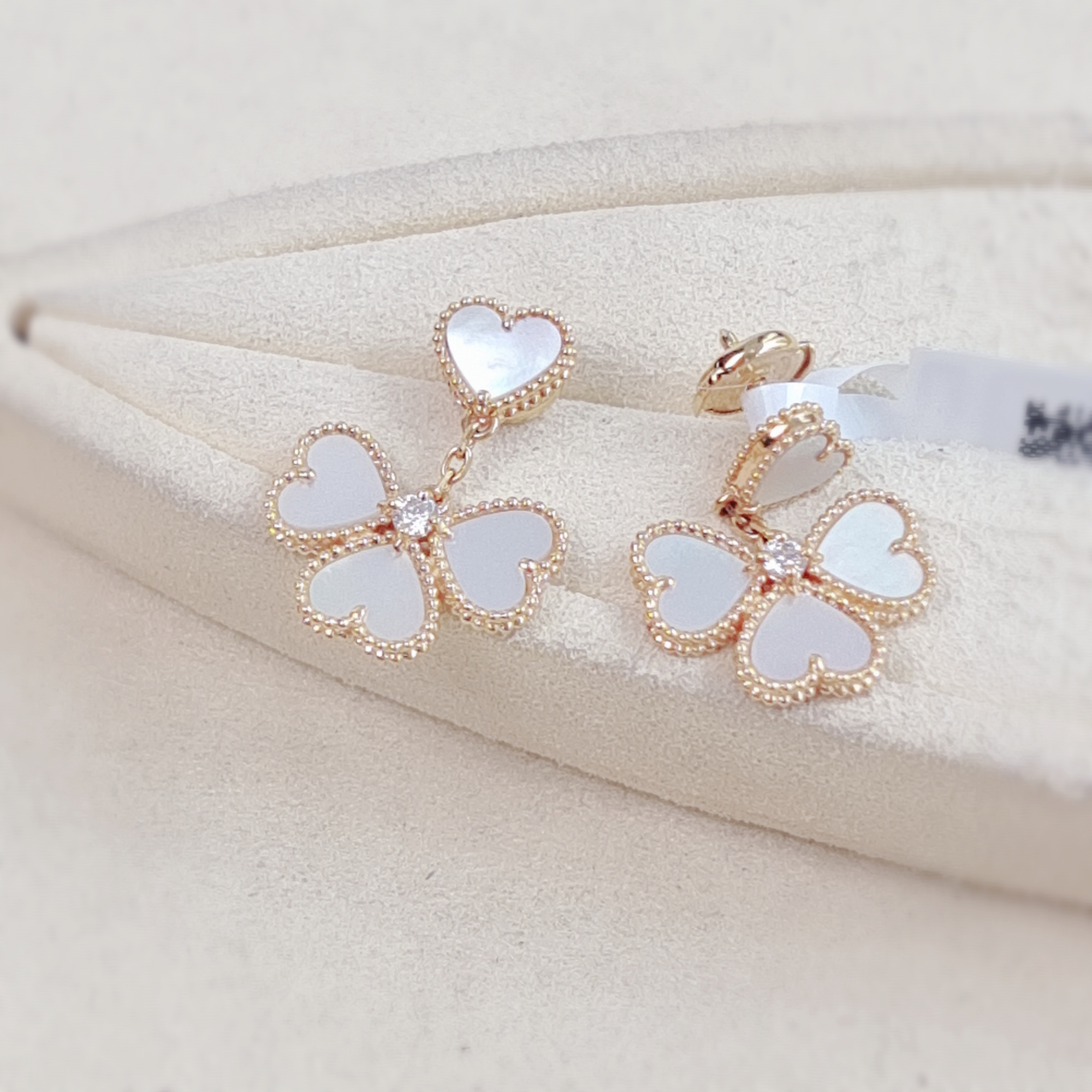 95新 梵克雅宝 安洁利严选四叶幸运系列/SK0127676 耳环