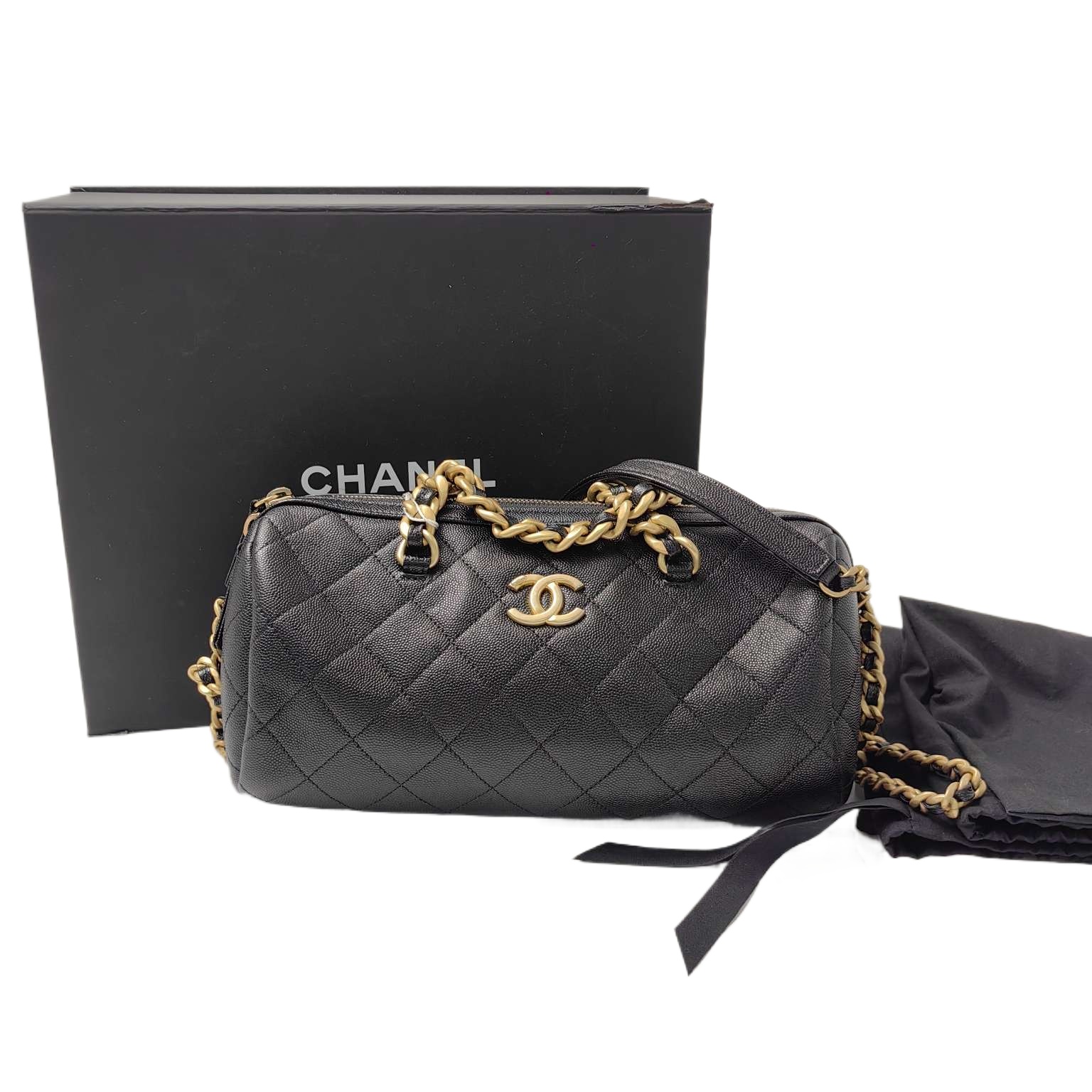99新 Chanel/香奈儿 安洁利严选保龄球包/BK0131108 斜挎
