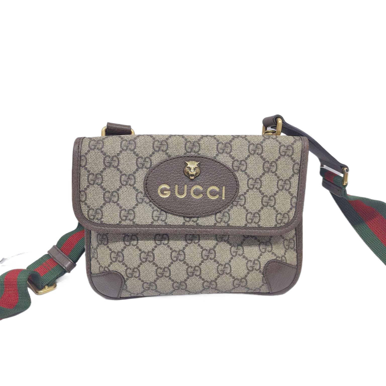 95新 古驰 安洁利严选双面虎头腰包/BK0123653 斜