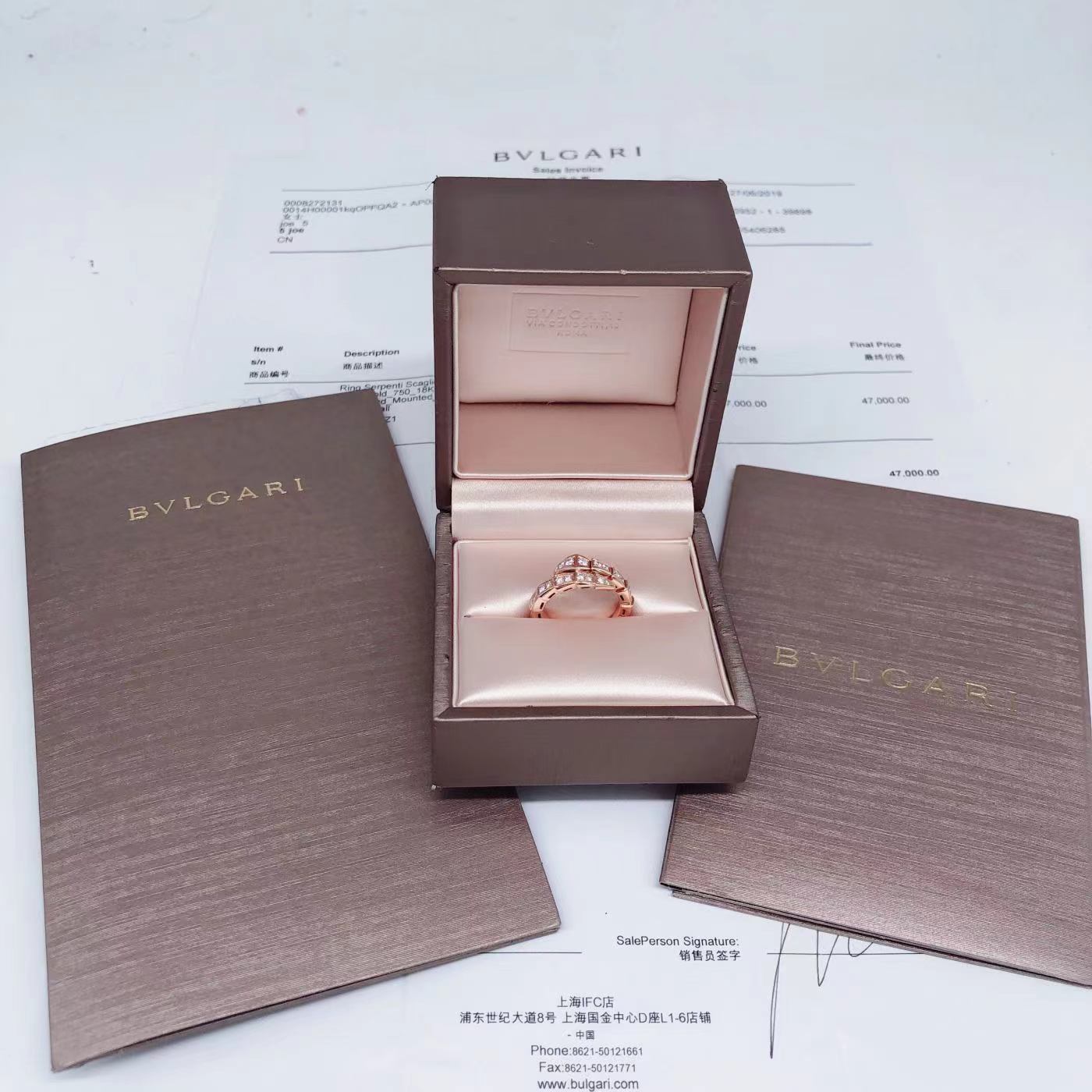 95新 BVLGARI/宝格丽 安洁利严选戒指/SK0112023