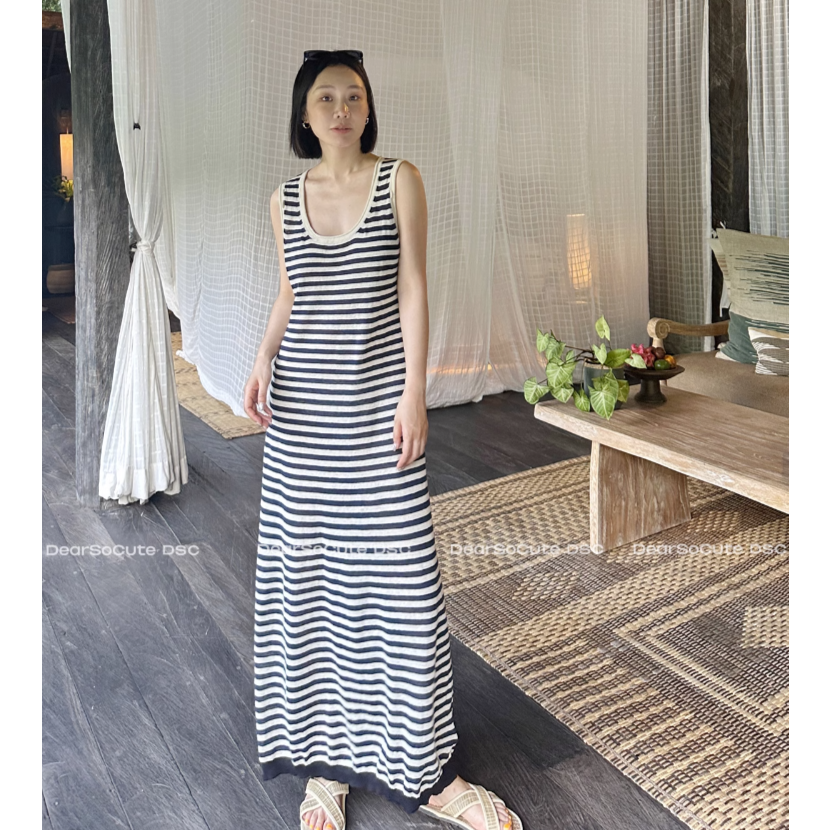 SYUSYUHAN SS23S04003 针织黑白条纹背心连衣裙 DEARSOCUTE买手店