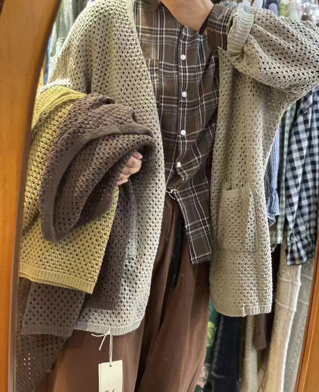 中长款毛衣开衫，80一150斤可穿