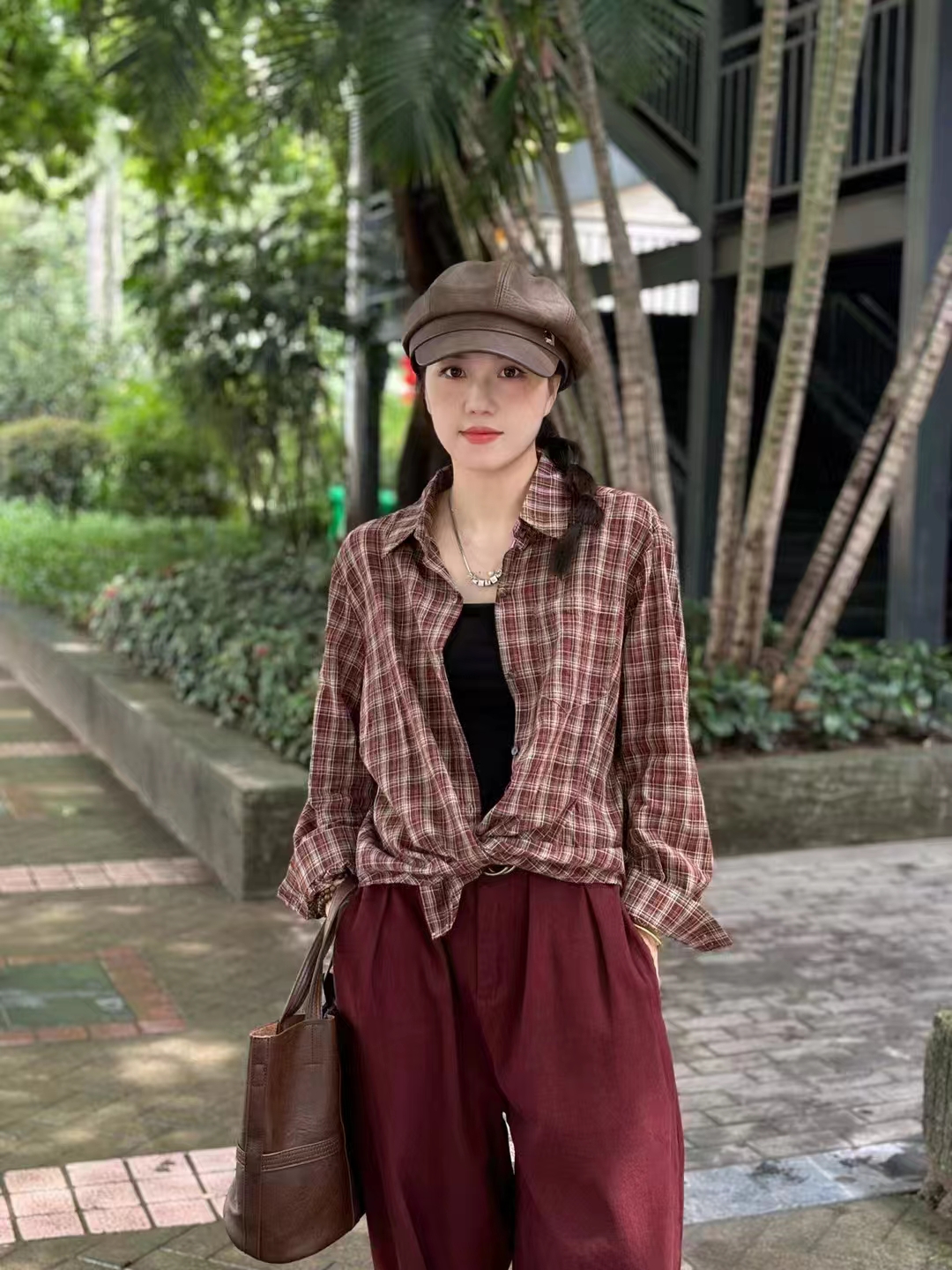 格子棉衬衫匀码，80一140斤可穿