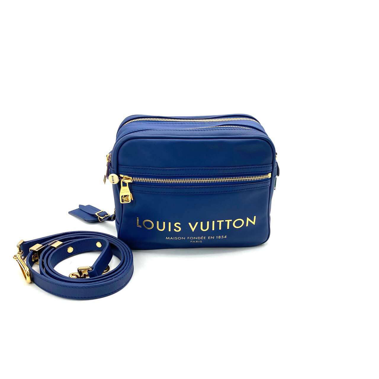95新 LouisVuitton/路易威登 限量秀款全皮印花斜挎包 尺寸23/19