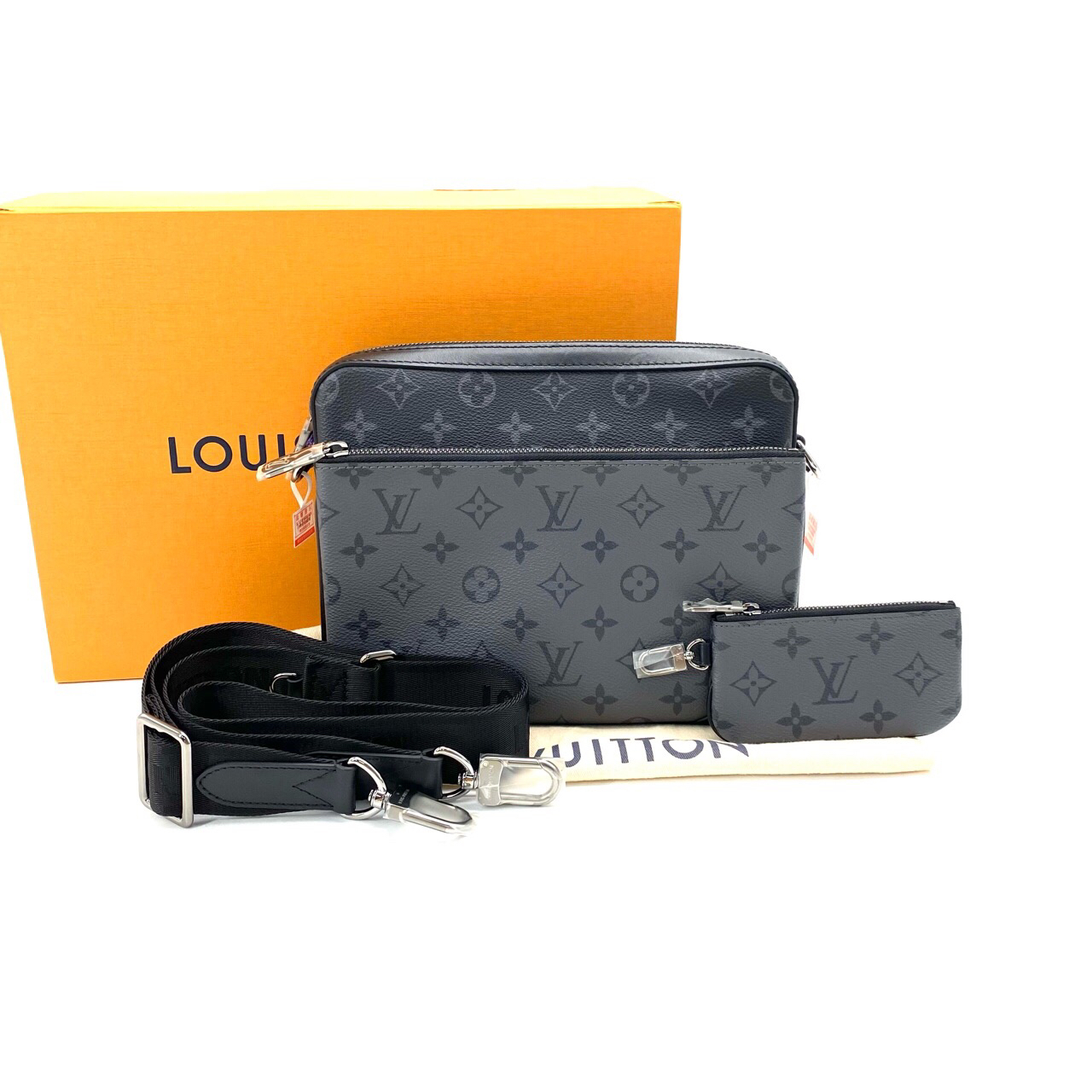 99新 LouisVuitton/路易威登 黑武士经典三合一邮差包25/18