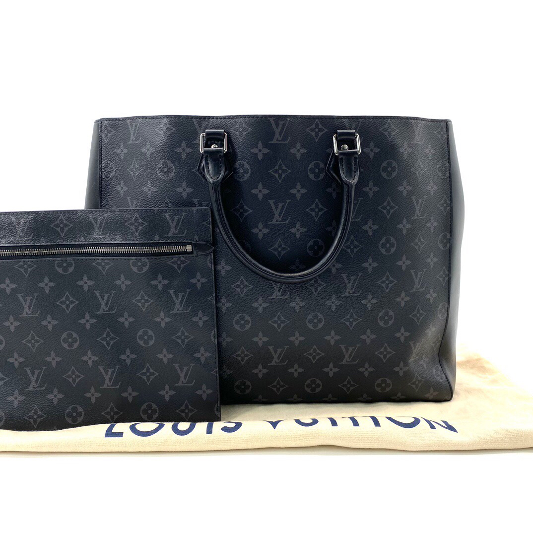95新 LouisVuitton/路易威登 黑老花grandsac手提托特包尺寸42/34