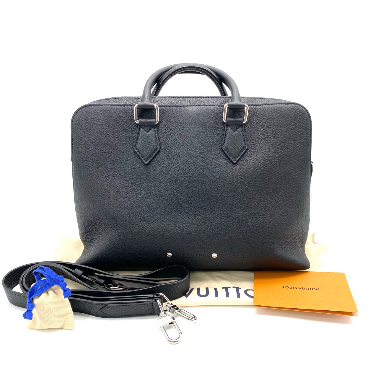 99新 LouisVuitton/路易威登 闲置品LV黑色全皮公文包尺寸36/27
